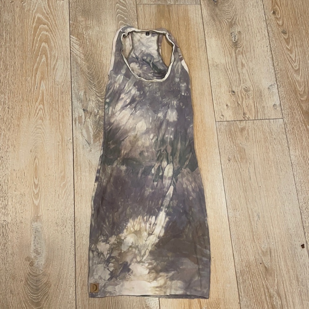 Sinew Moon Four Winds Racerback Dress (Wisteria Hemp Bamboo Terry Stretch) XS